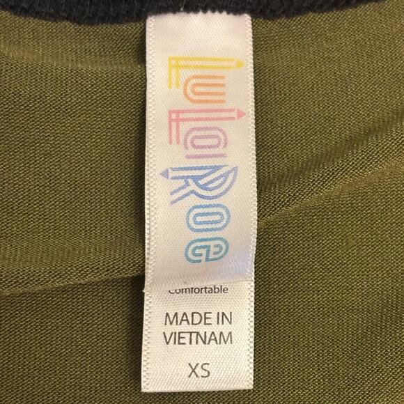 LuLaRoe Women's Perfect Tee Hunter Green w/ Black Stripes-Size XS(2/4) - Picture 4 of 6